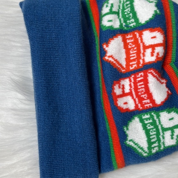 7 11 50th Anniversary Slurpee Beanie Toque Blue Hat with Pom - Picture 6 of 6